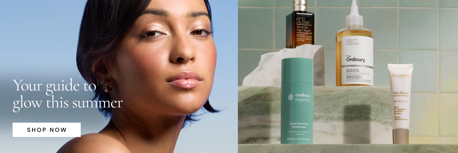 Your guide to glow this summer. Click here to shop skincare.