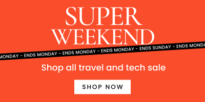 Click here to shop the travel and tech super weekend sale, ends Monday.