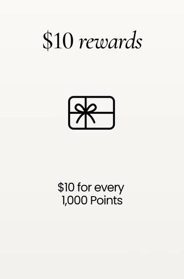 $10 Rewards,
$10 for every 1,000 points. Learn more