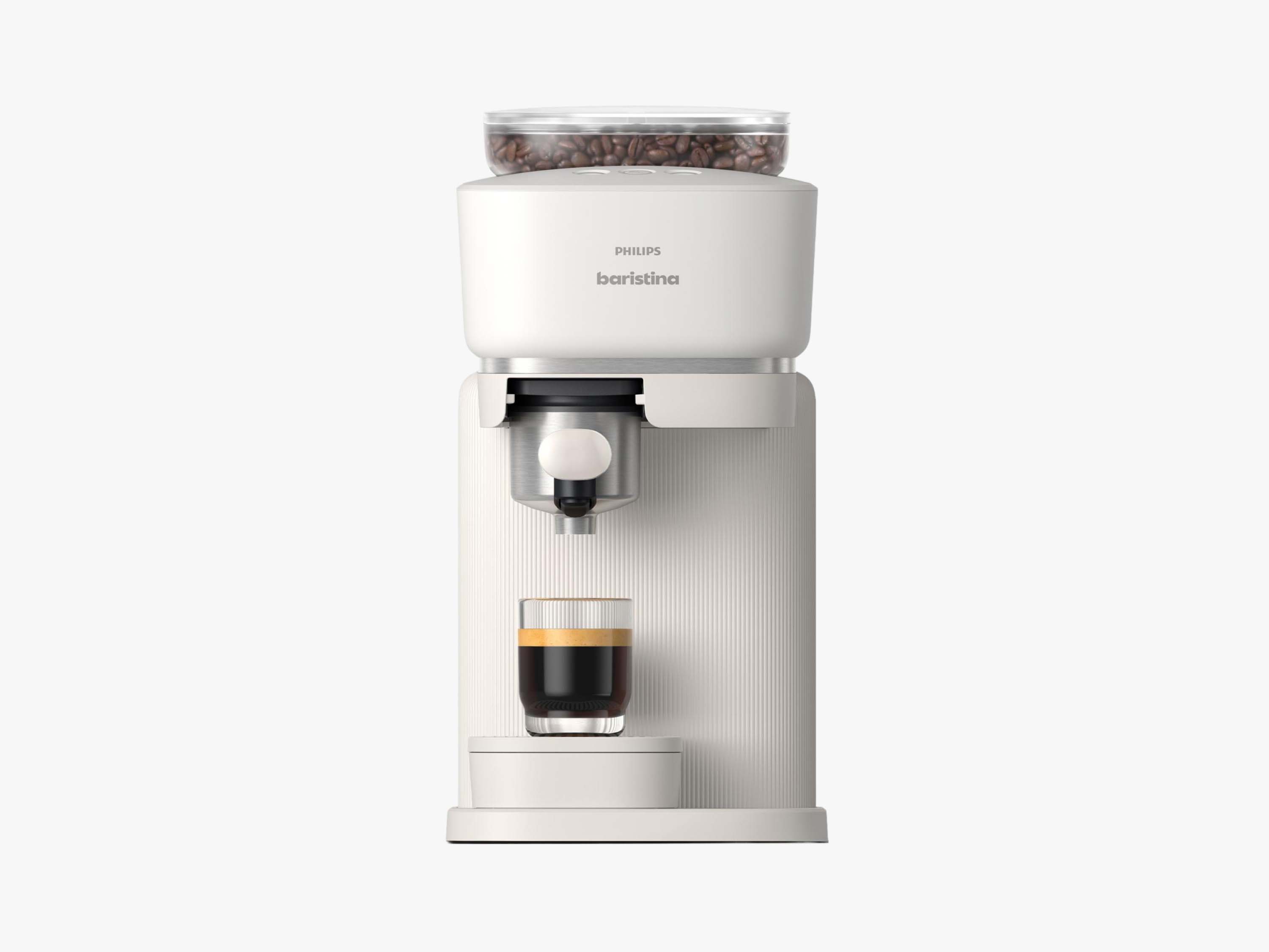 Click here to shop the Philips Baristina Espresso Machine BAR300/00 in Cloud White