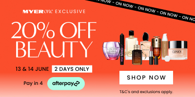 My Beauty Sale. On Now. 20% off beauty. 13 & 14 June.