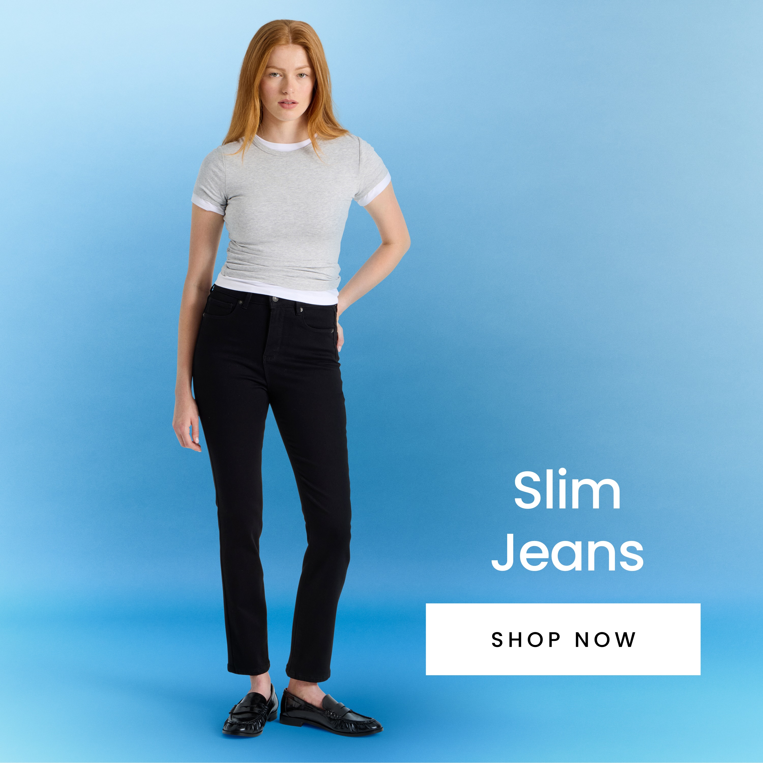 Women's slim denim jeans. Shop now.