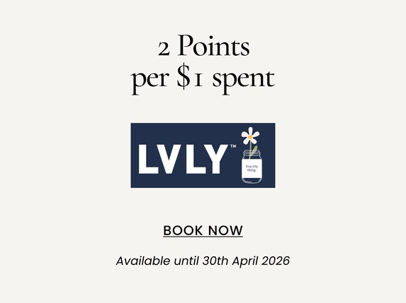 2 Points per $1 spent
SHOP NOW
Available until 30th April 2026