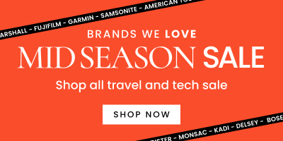 Shop the travel and tech mid season sale. Click here to shop now.