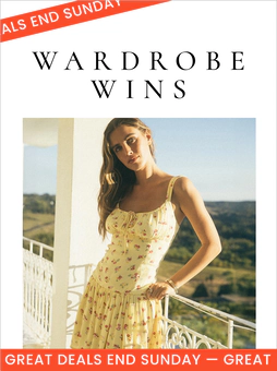 Wardrobe Wins Ends Sunday. Click here to shop now.