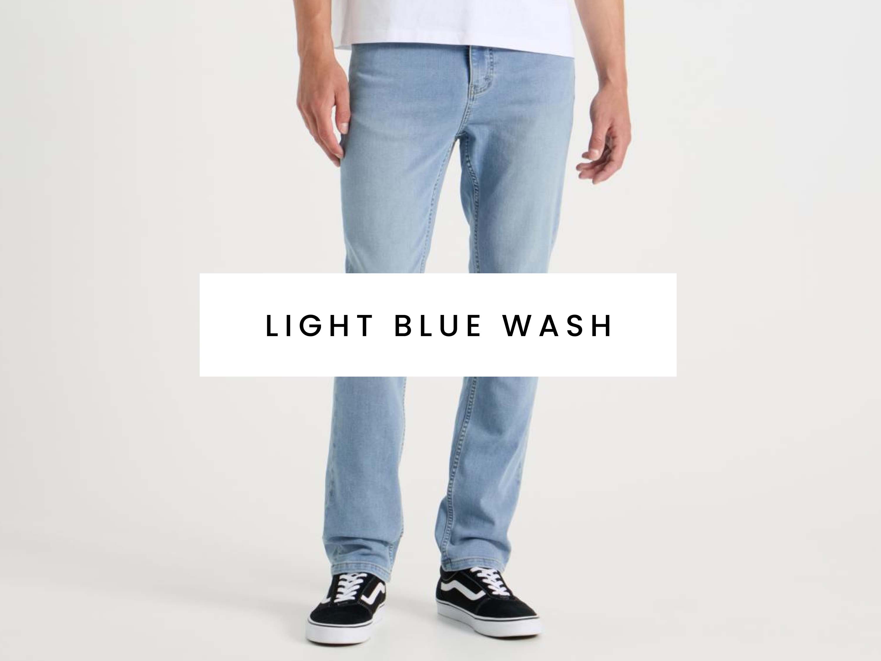 Men's Light Blue Wash Jeans. Shop now.