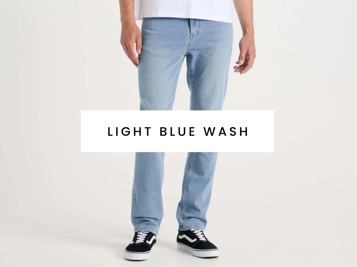 Men's Light Blue Wash Jeans. Shop now.