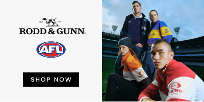 Rodd & Gunn and AFL collection. Click here to shop now.