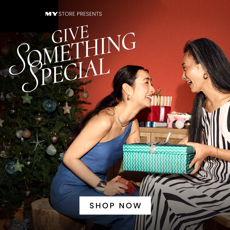 MYER Store Presents. Give Something Special. Shop Here Now.