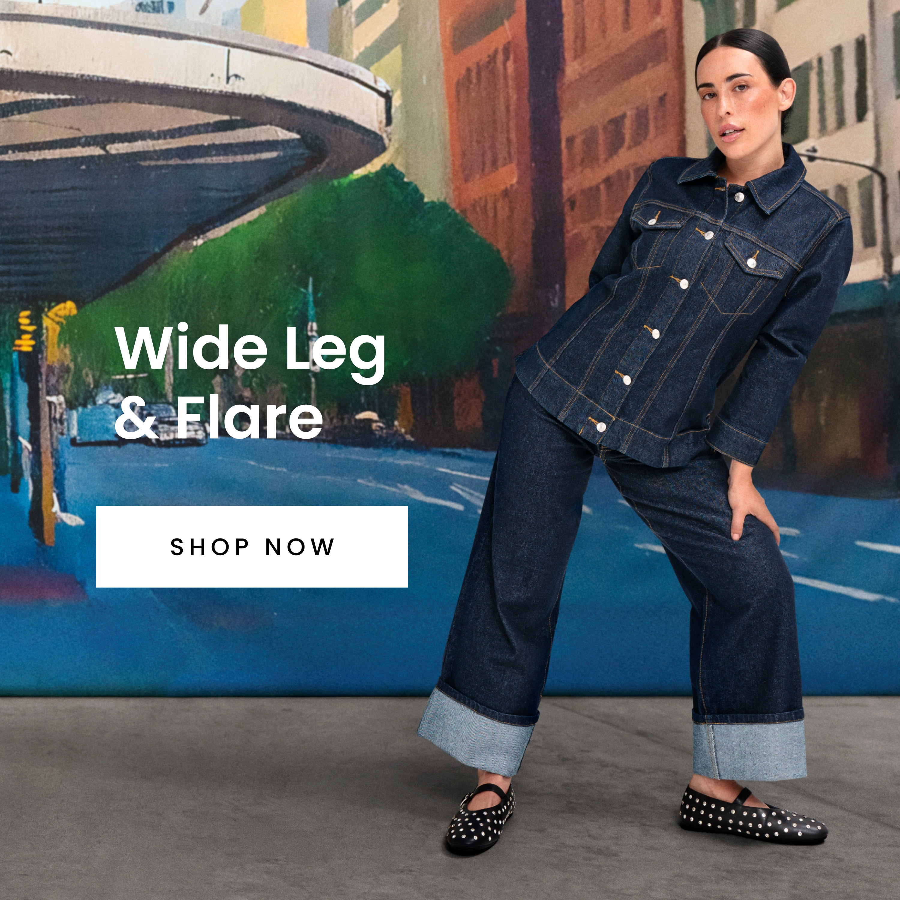 Women's wide-leg and flare denim jeans. Shop now.