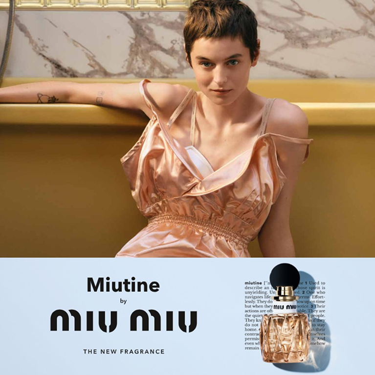 Miutine by Miu Miu the new fragrance. Department store exclusive, click here to shop now.
