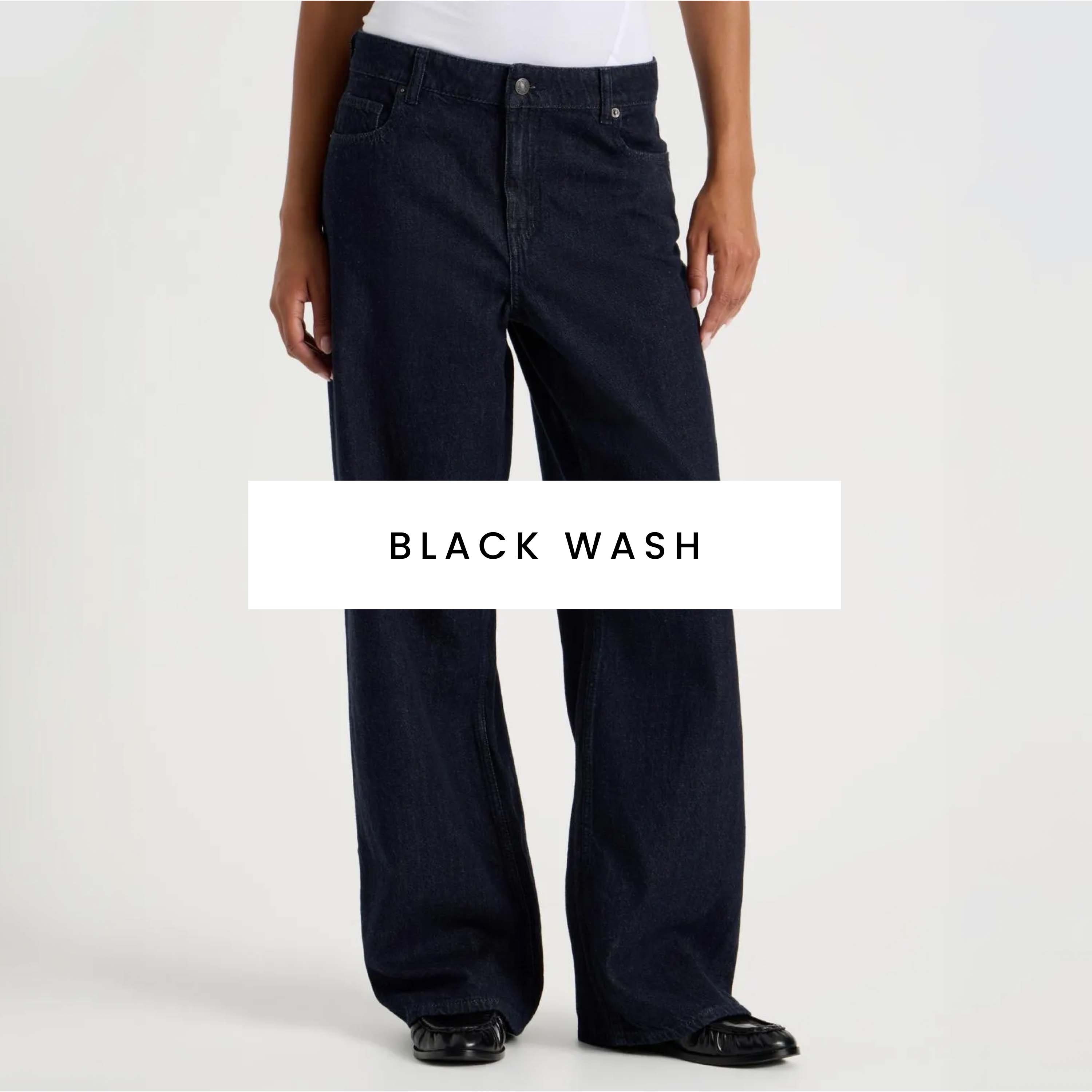 Shop Black Wash Jeans now