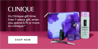 It's Clinique Gift Time. ​ Free 7-piece gift, when you spend $75 or more on Clinique.* Click here to shop now.