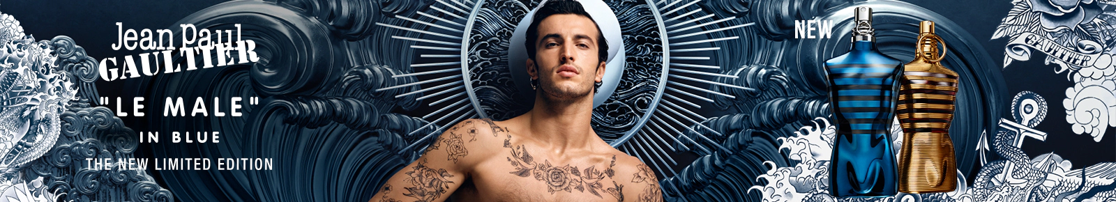 Jean Paul GAULTIER Le Male in blue new fragrances