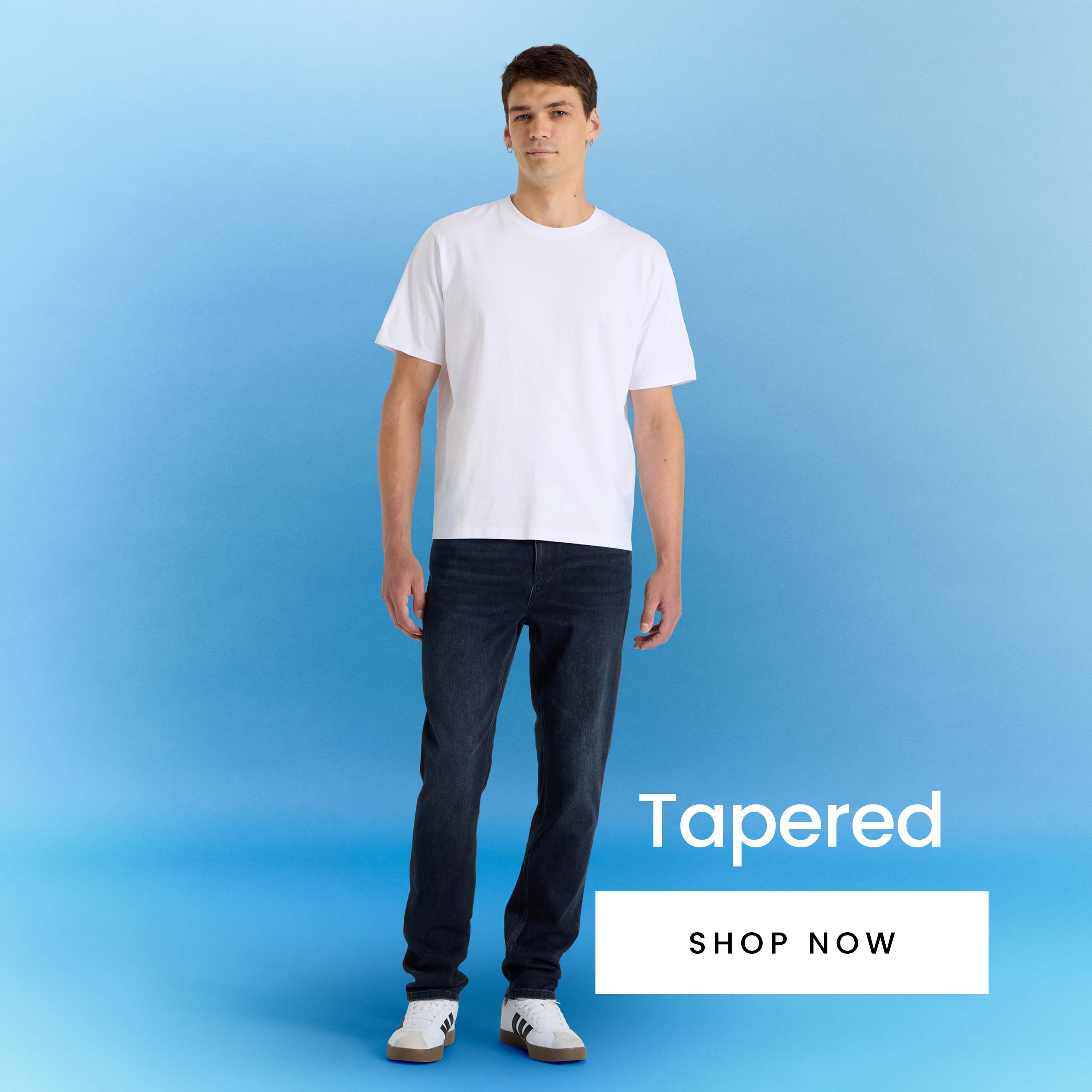 Men's tapered jeans. Shop now.