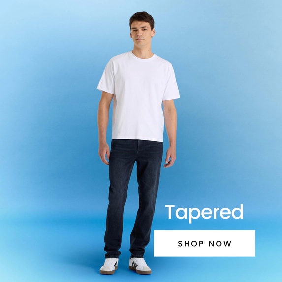 Men's tapered jeans. Shop now.
