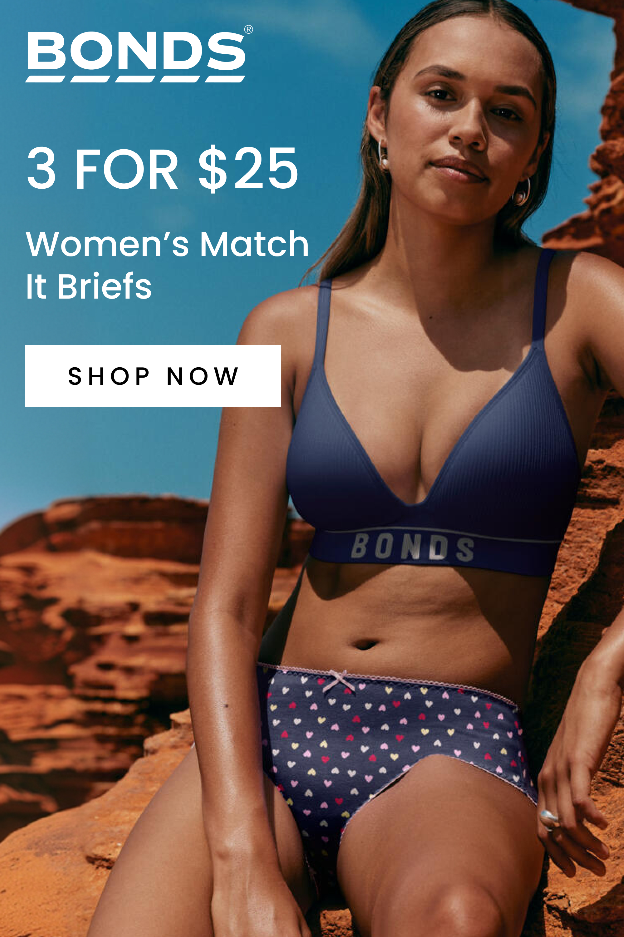Bonds 3 for $25. Women's Match It Briefs Shop now