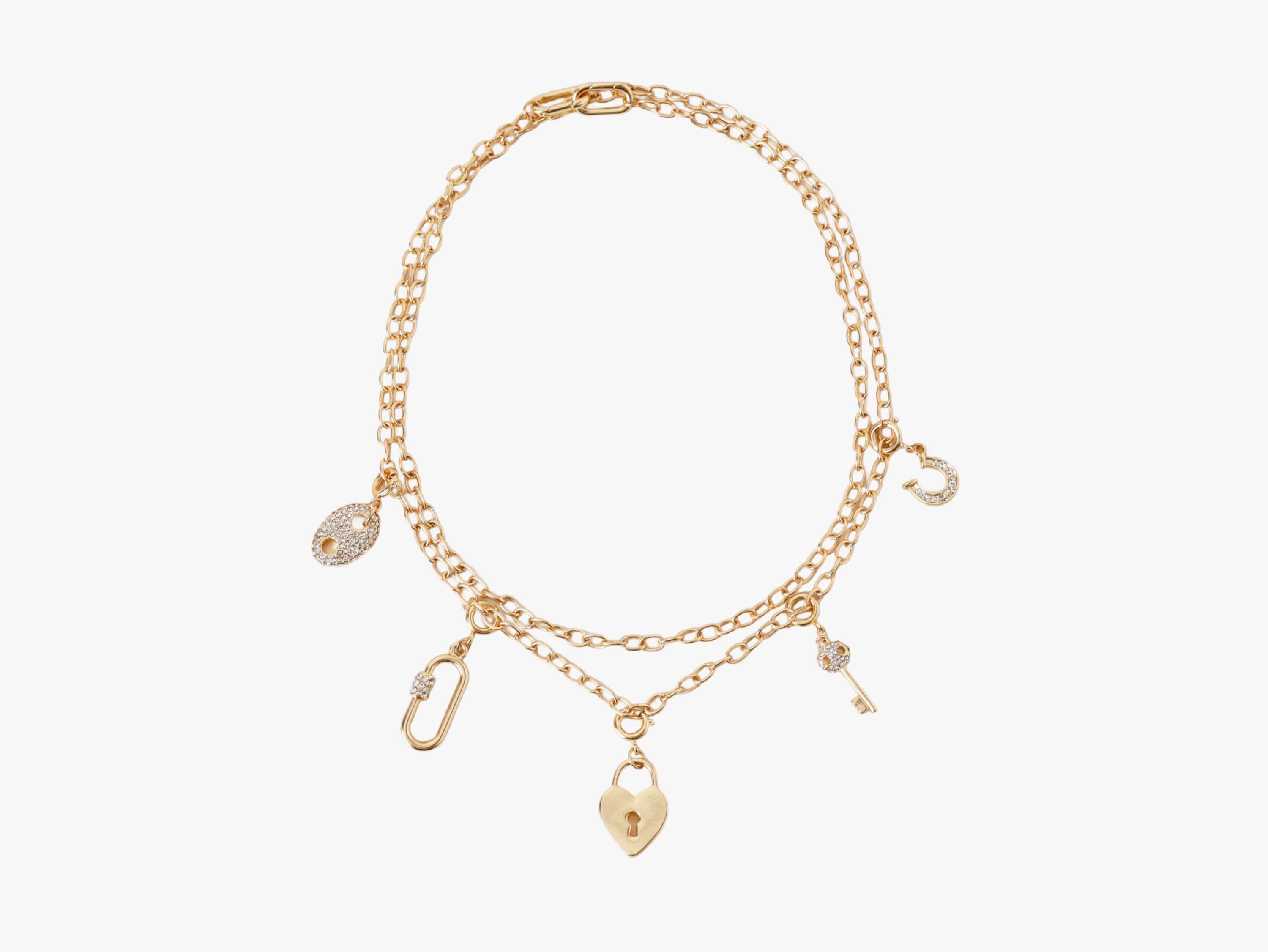 Click here to shop the Basque Charm Necklace Set in Gold