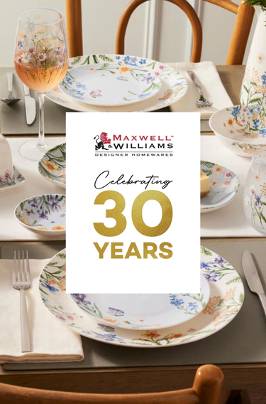 Maxwell & Williams celebrating 30 years.