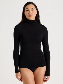 Store Delivery Wk: W07
Item Description: Soho Body Layer Modal Thermal Roll Neck Top USOW26000B in Black
Colour: Black
Image Type: