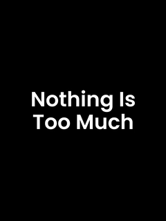 Nothing Is Too Much