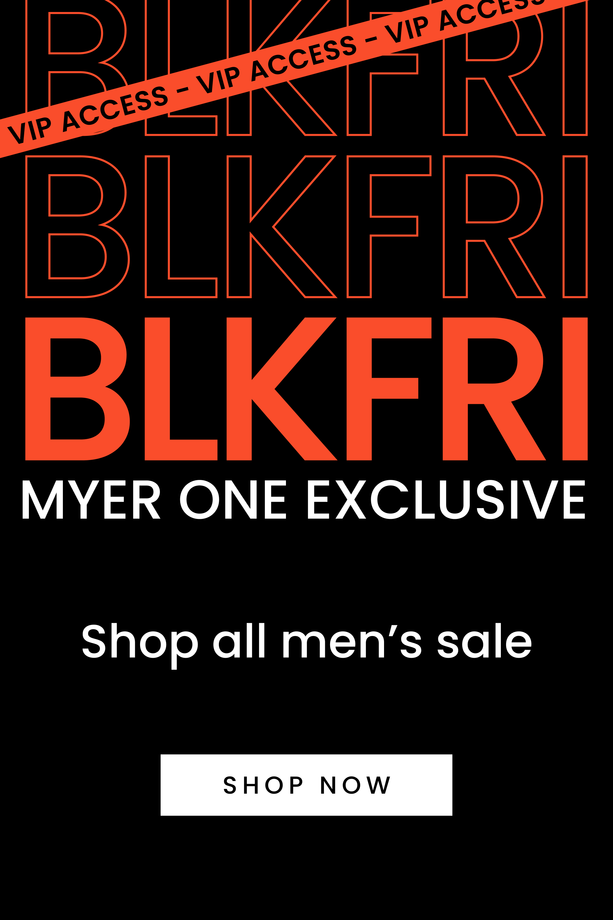 Black Friday MYER one exclusive offers. Clock here to shop all mens sale now.