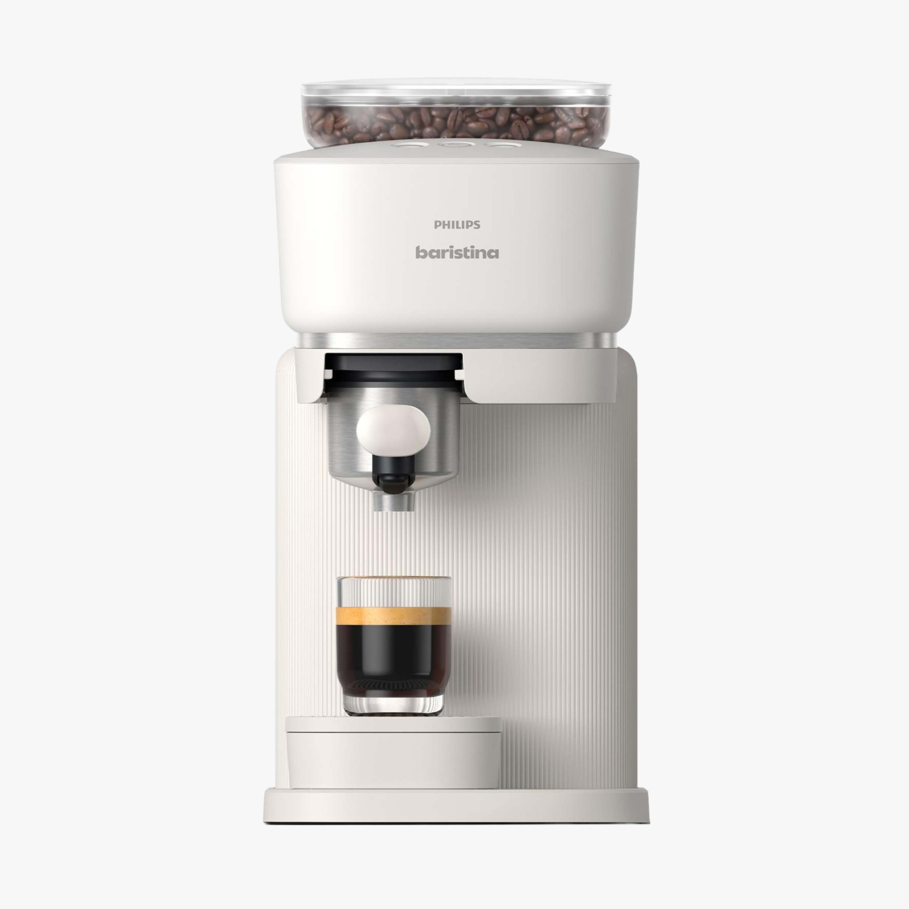Click here to shop the Philips Baristina Espresso Machine BAR300/00 in Cloud White