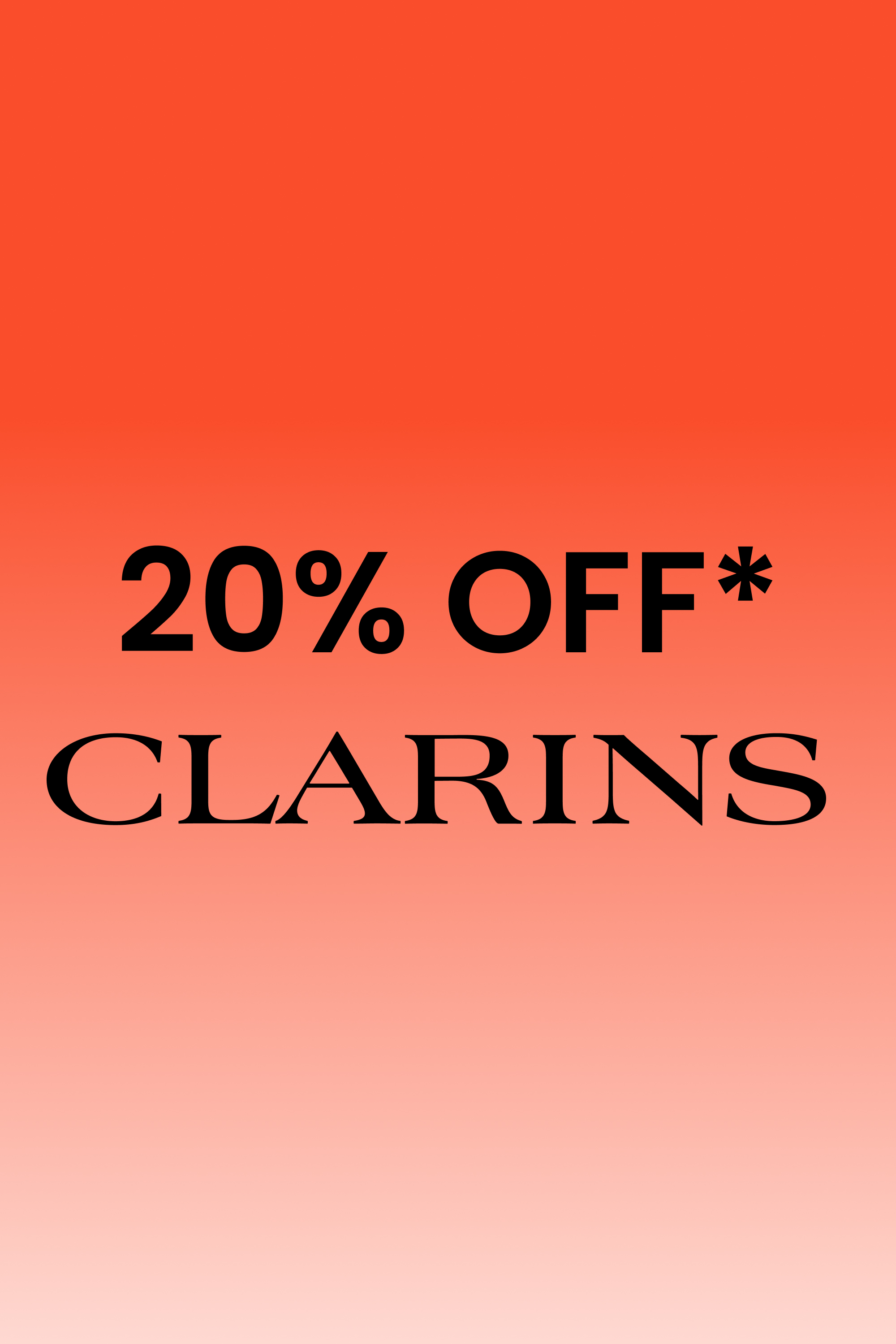 Click here to shop 20% off Clarins now.