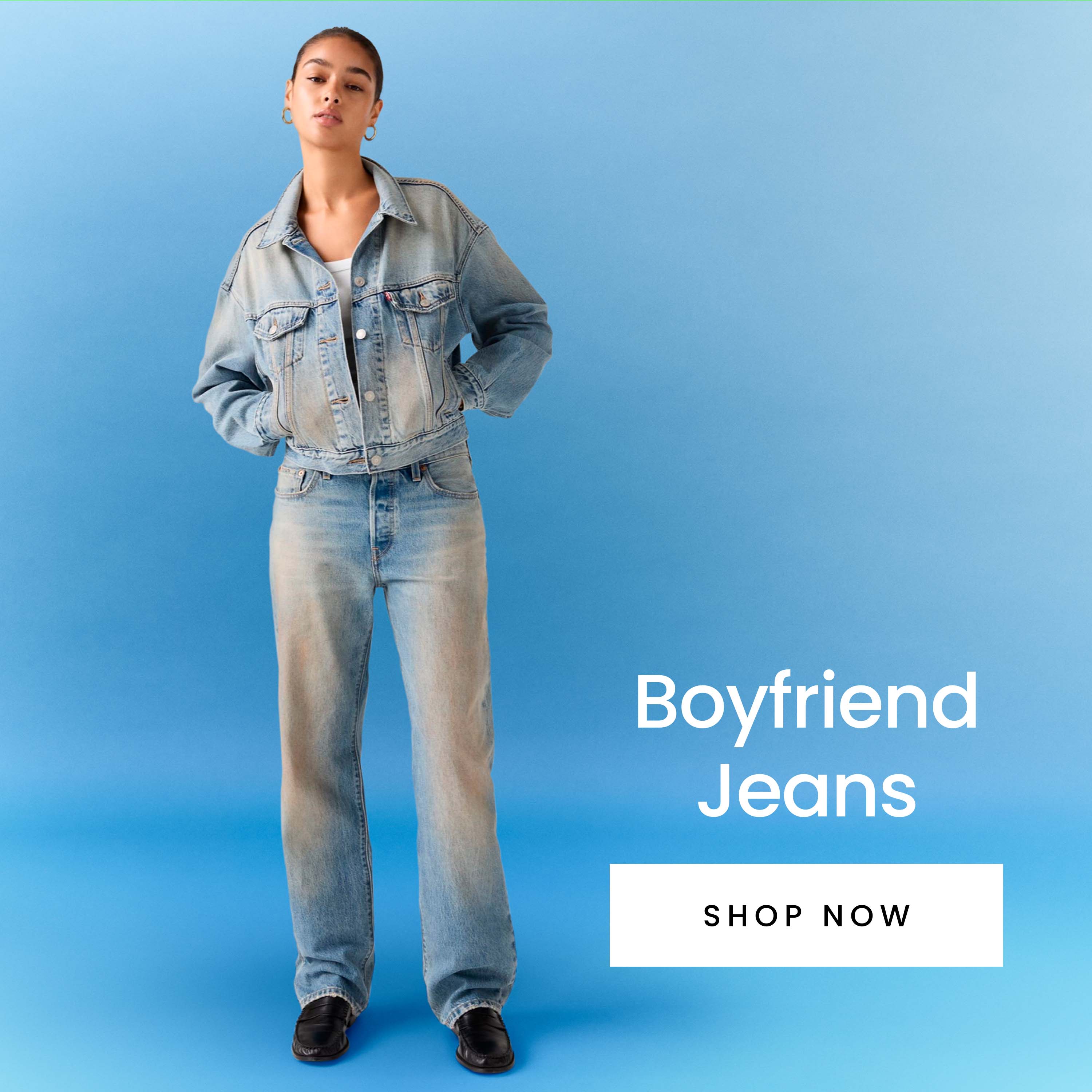 Women's boyfriend denim jeans. Shop now.