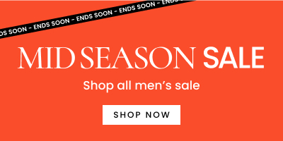 Shop the men's mid season sale. Click here to shop now.
