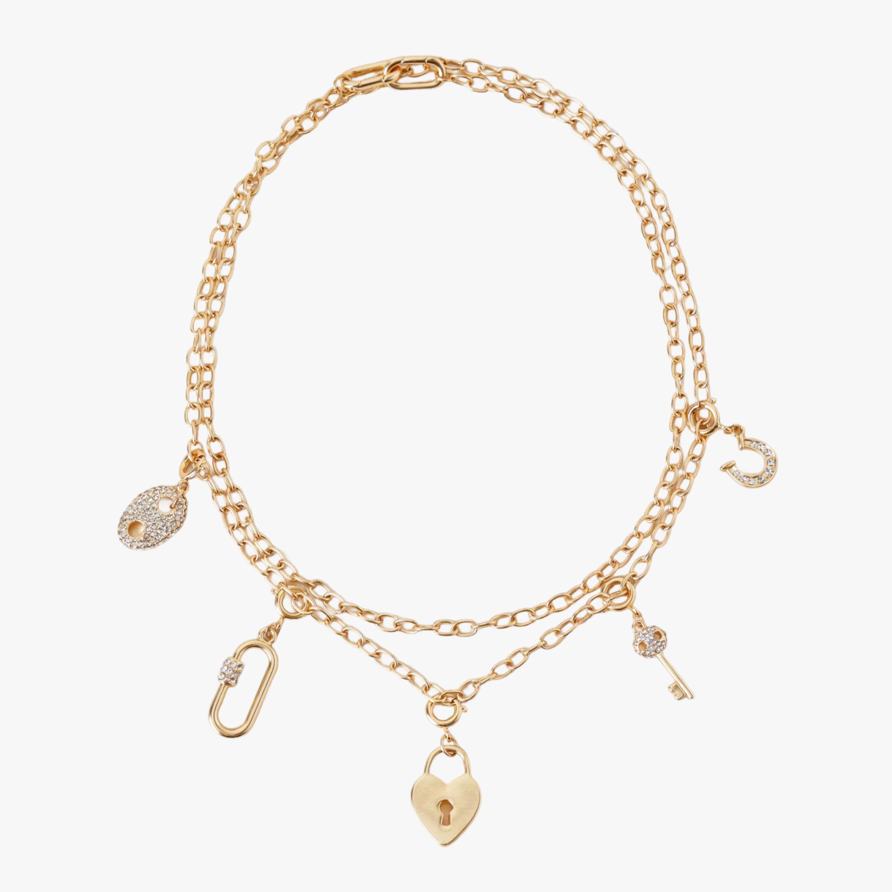 Click here to shop the Basque Charm Necklace Set in Gold