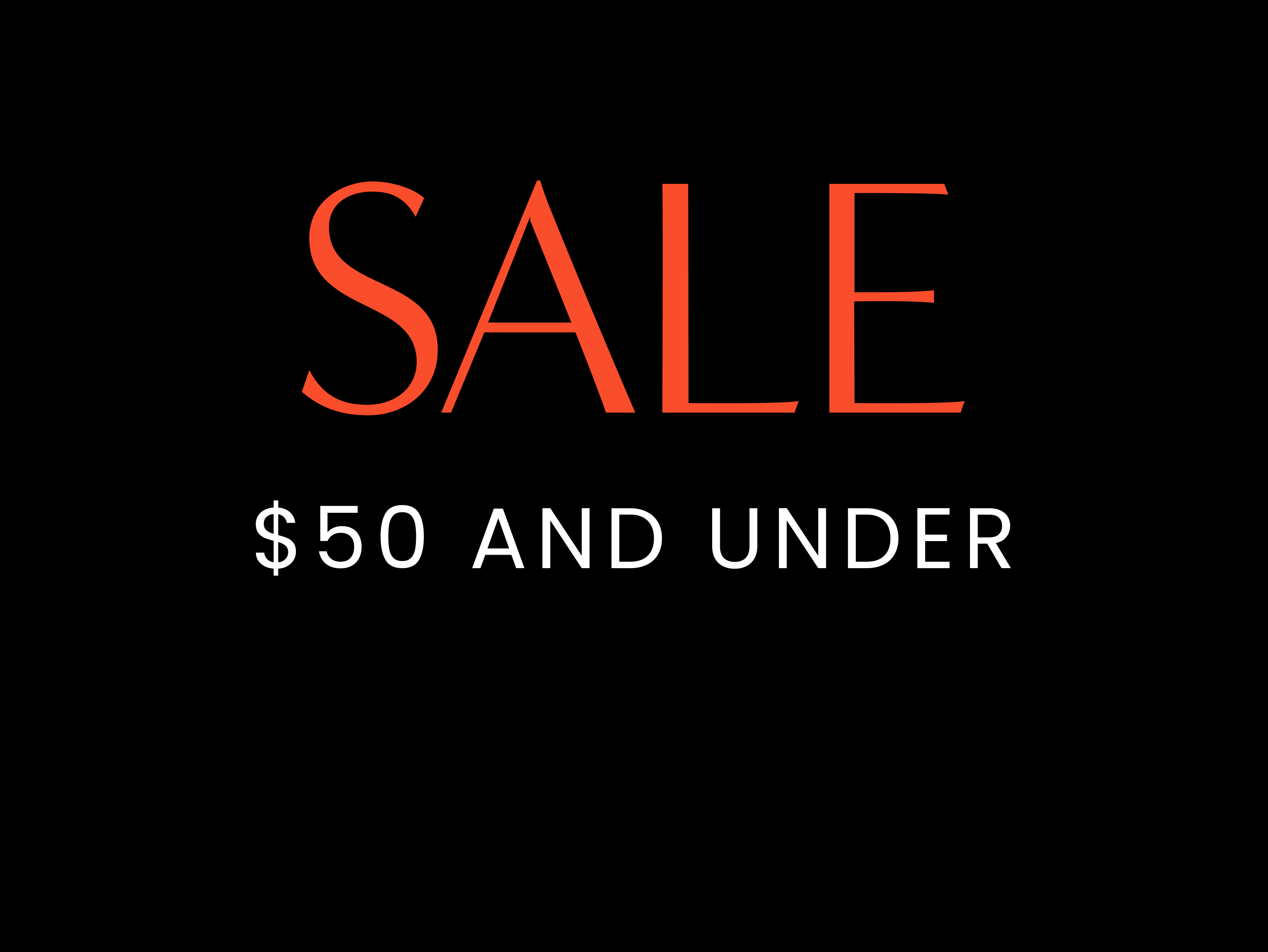Sale. $50 and under