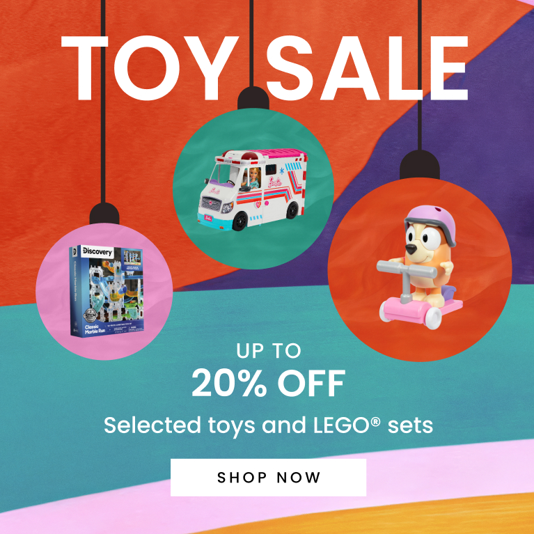 UP TO 20% OFF	Selected toys and LEGO® sets