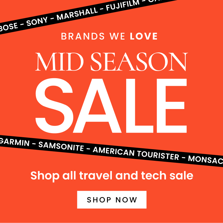 Brands we love. Mid season sale. Shop all travel and tech sale. Shop now.