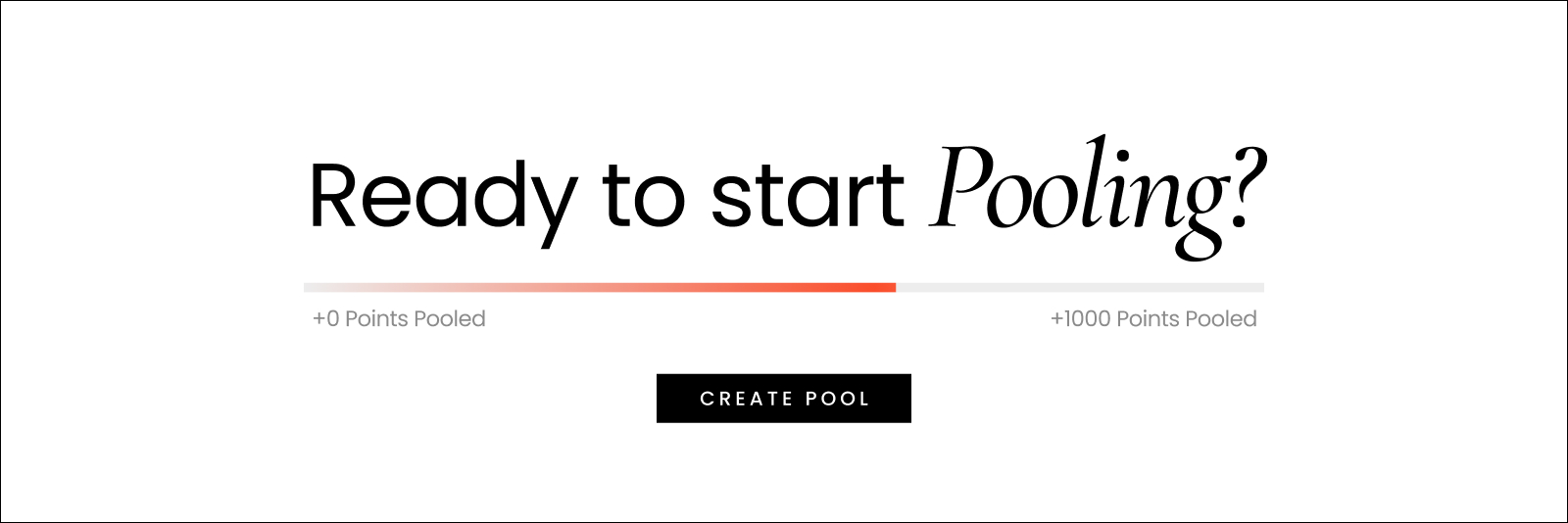 Ready to start Pooling? Create pool now