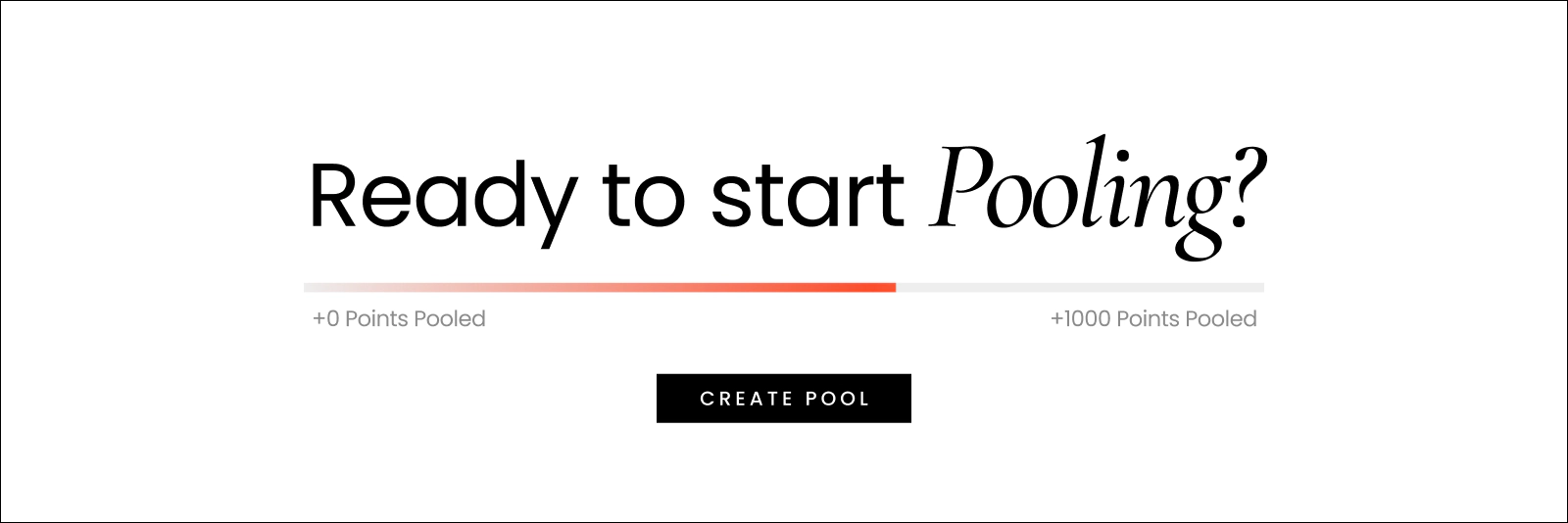 Ready to start Pooling? Create pool now