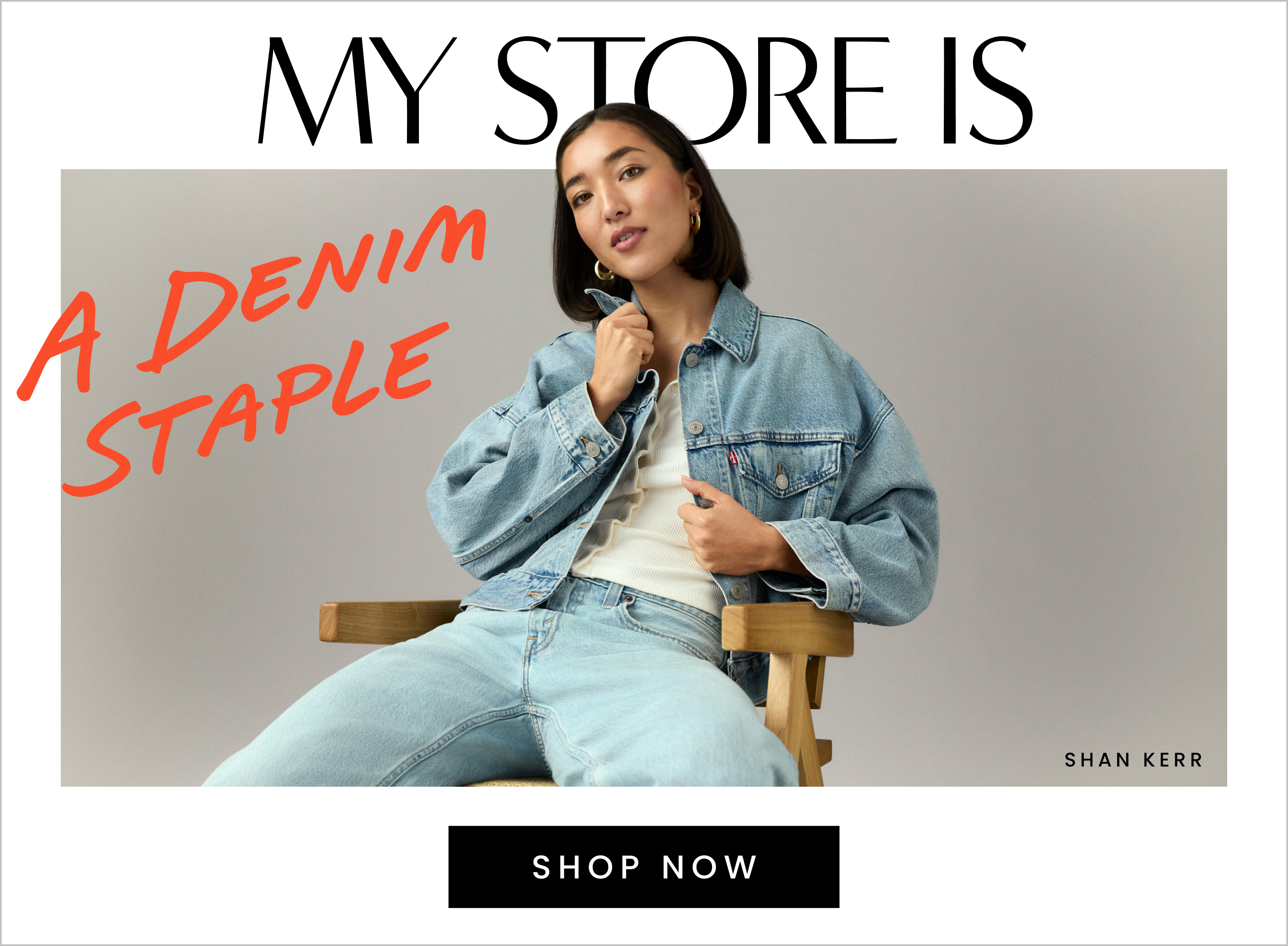 A Denim Staple. Click here to shop now.