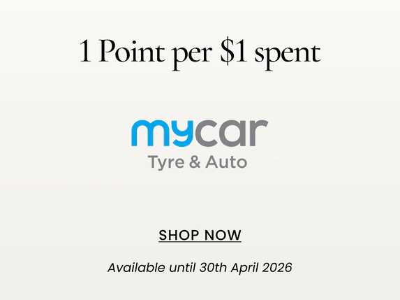 1 Point per $1 spent
SHOP NOW
Available until 31st January 2026