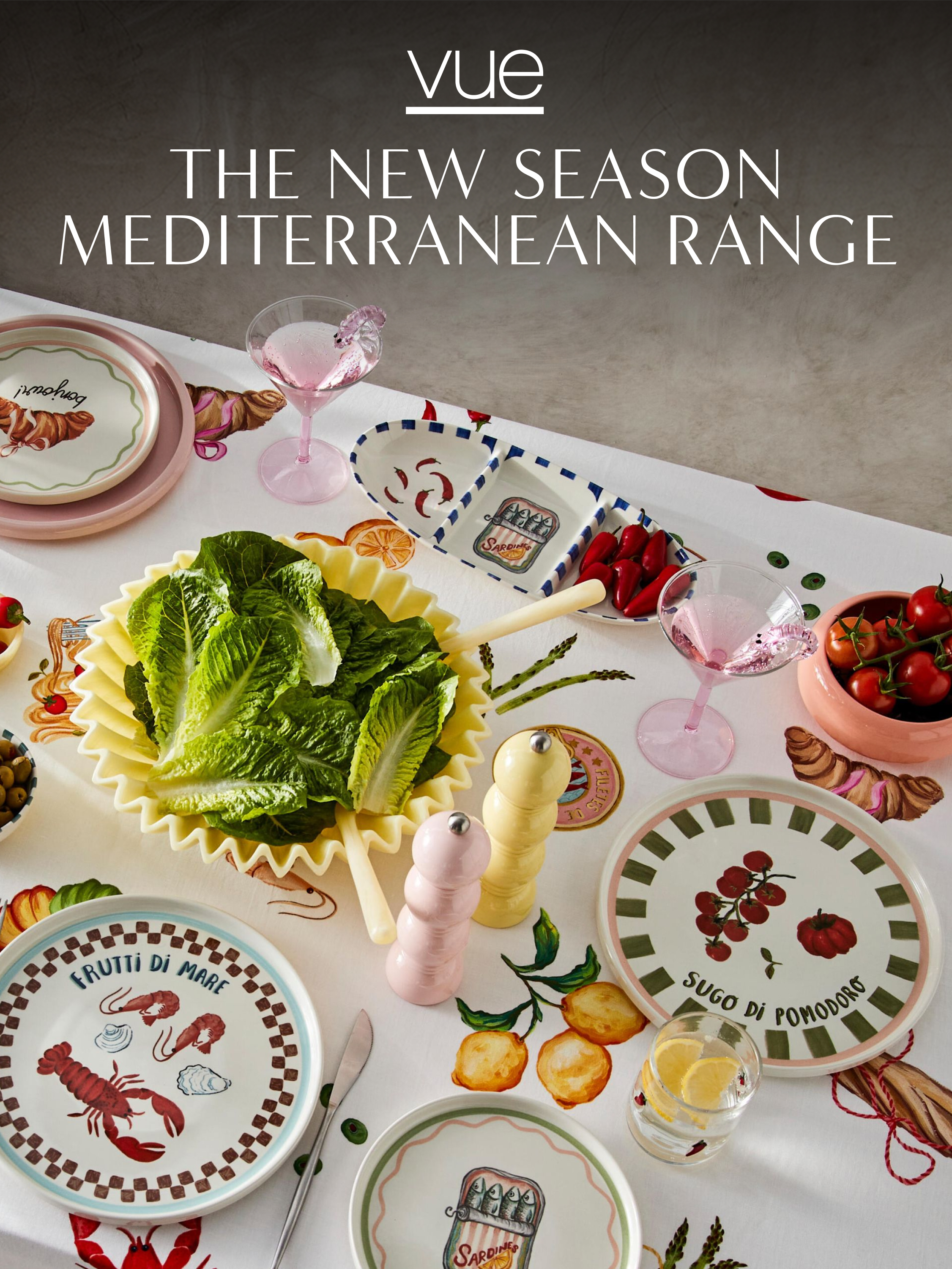 Vue. The new season Mediterranean range.