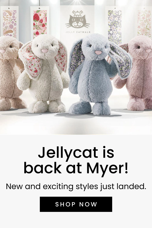 Jellycat is back at Myer! New and exciting styles just landed.