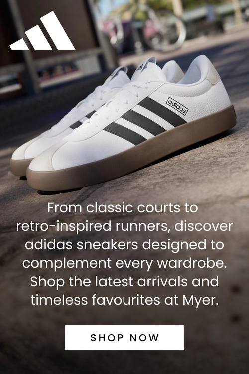 From classic courts to retro-inspired runners, discover adidas sneakers designed to complement every wardrobe.
Shop the latest arrivals and timeless favourites at Myer.
