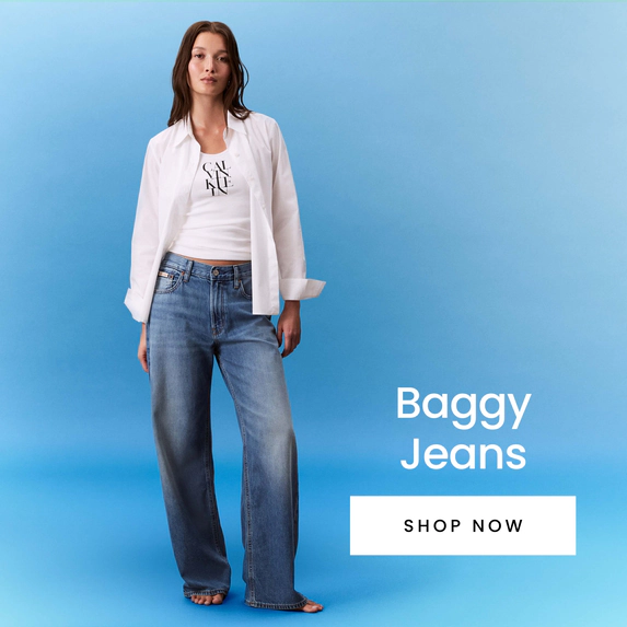 Women's baggy denim jeans. Shop now.