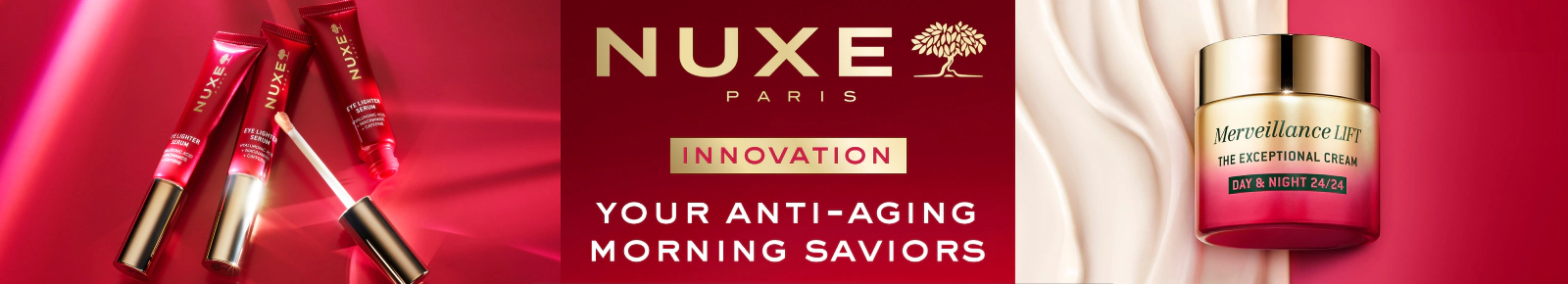 NUXE Innovation. Your anti-aging morning saviours.