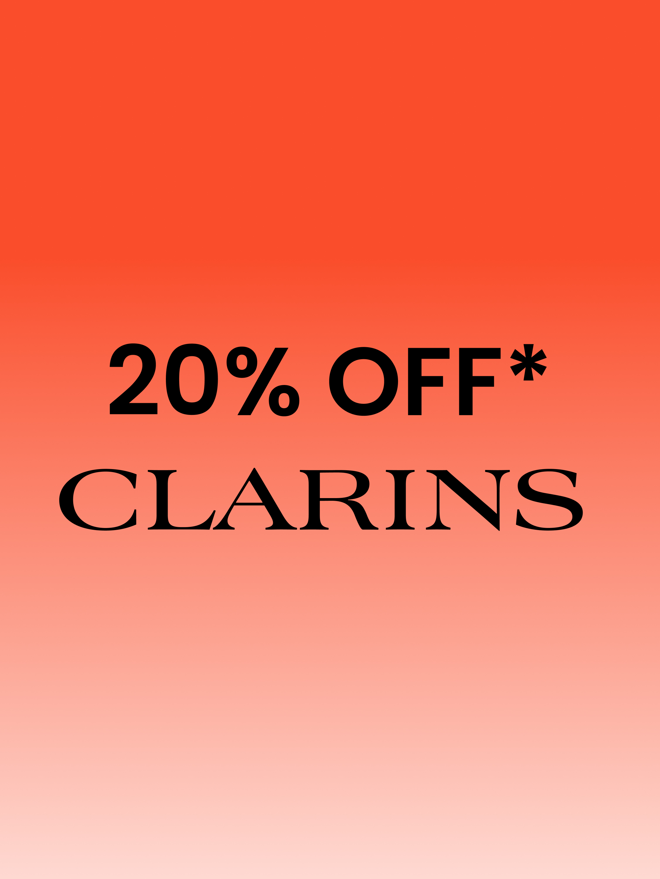 Click here to shop 20% off Clarins now.