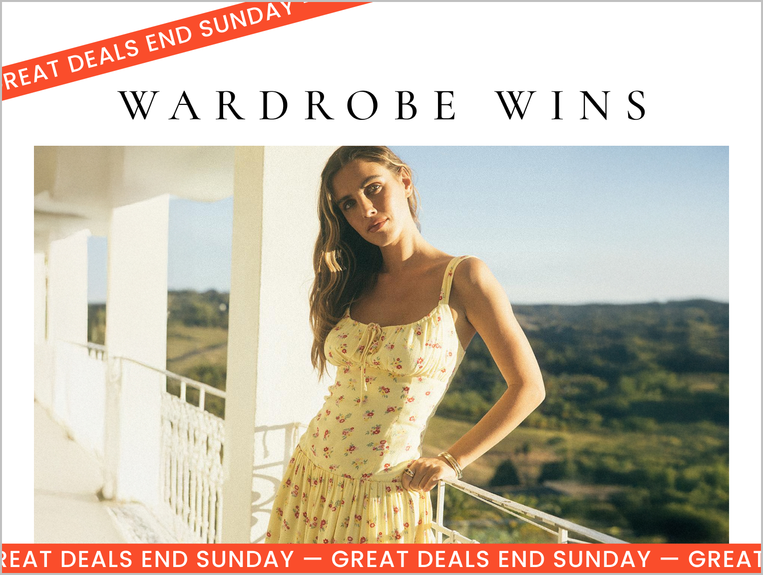 Wardrobe wins - Great deals end Sunday
