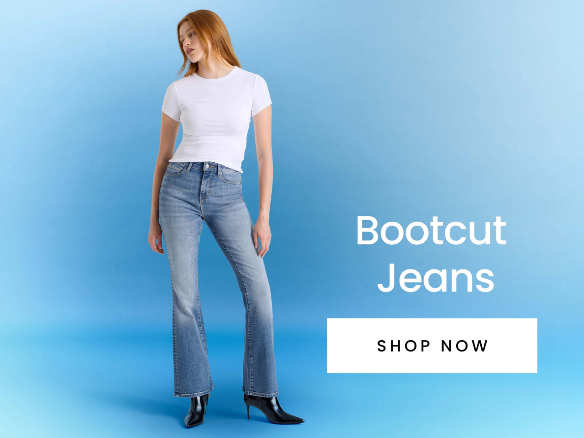 Women's bootcut denim jeans. Shop now.