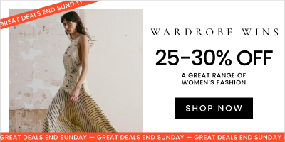 25-30% off a great range of women's fashion. Click here to shop now.