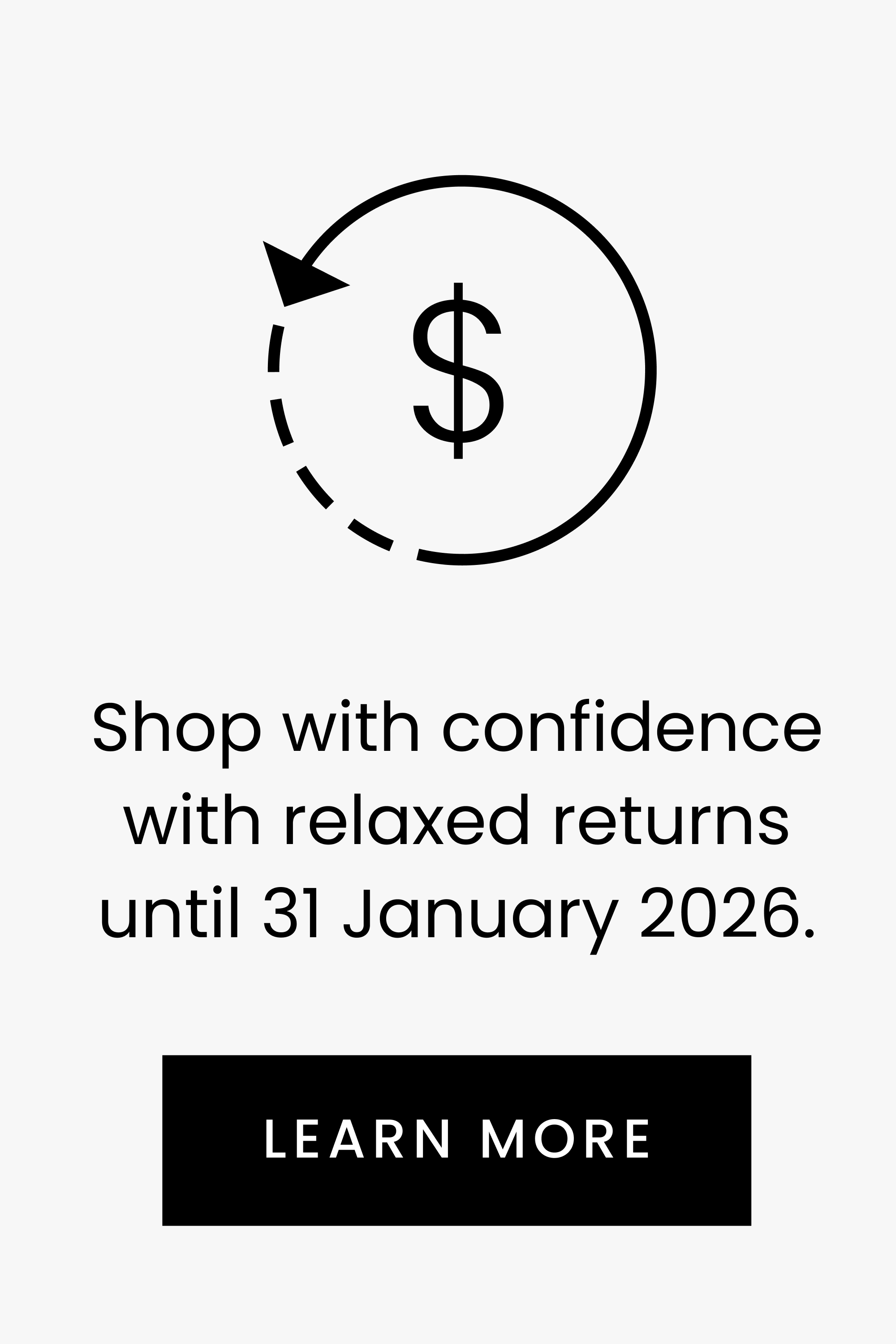 Shop with confidence with 30 day returns. Click here to learn more.