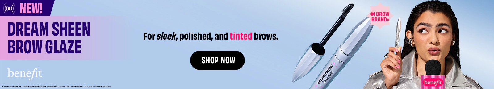 New Dream Sheen Brow Glaze from Benefit. Click here to shop now.
