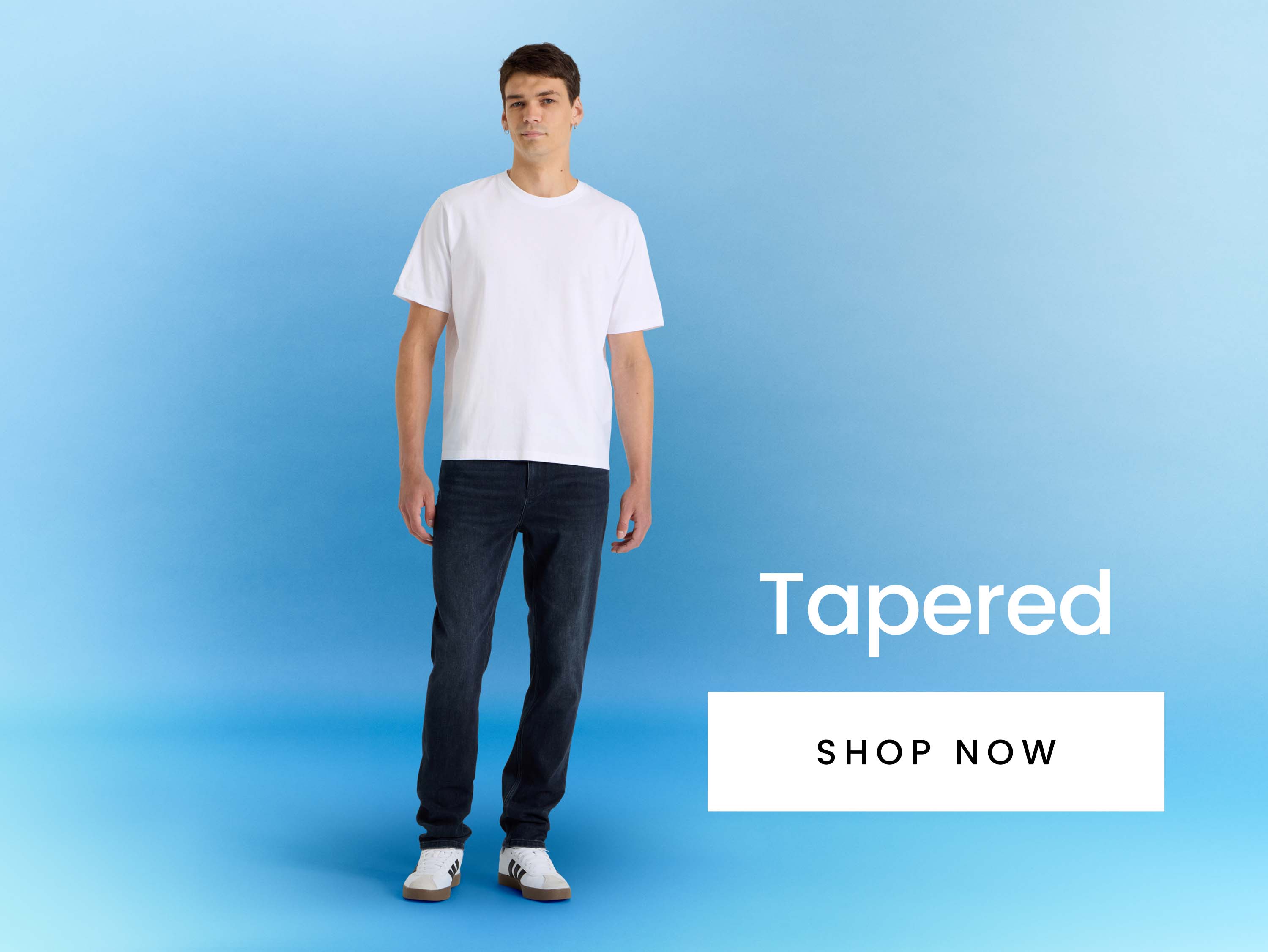 Men's tapered jeans. Shop now.